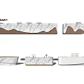 Modern Reception Desk Marble Reception Desk 3d model