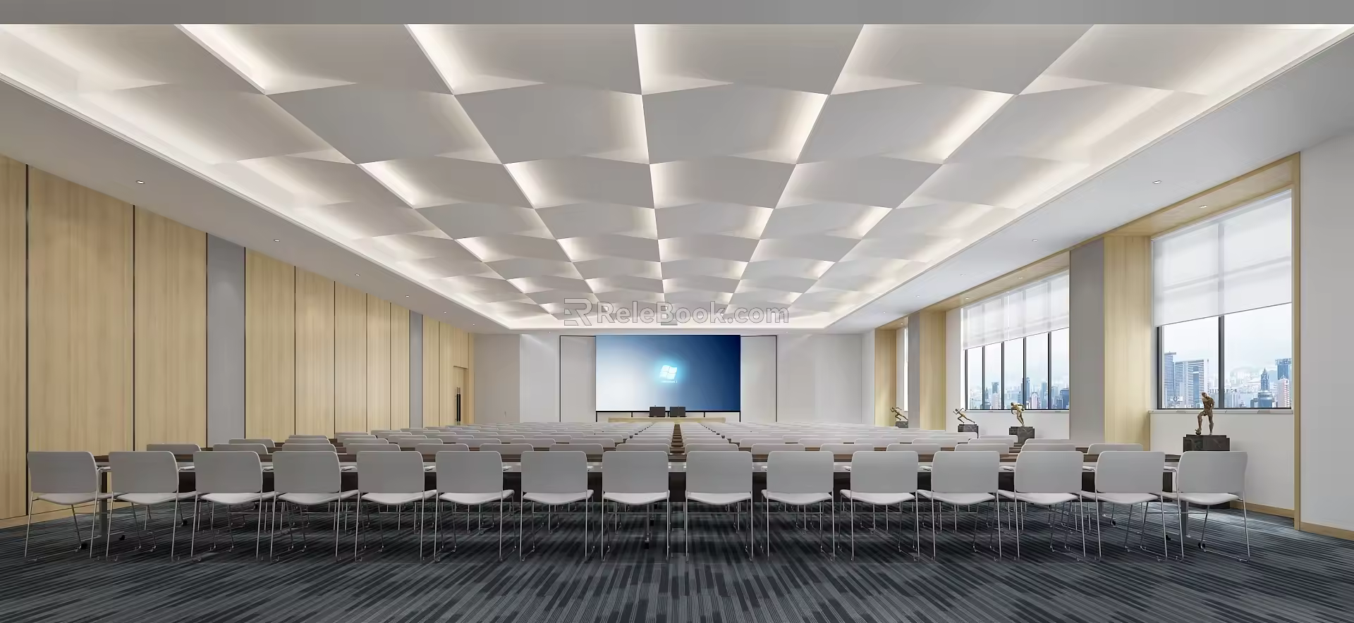 Modern conference room multi-function hall 3d model