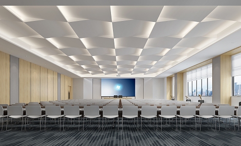 Modern conference room multi-function hall 3d model