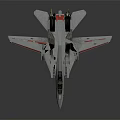 Military Fighter Jet With Gray Body Yellow Tail Fins And Cockpit Design