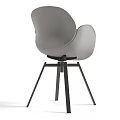 Modern Leisure Chair With Black And White Design And Three Legged Stand Base