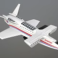 American Space Shuttle Model Featuring White Body Red Blue Stripes Windows Wings And Engine Details