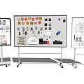 Modern Whiteboard Office Whiteboard Notes 3d model