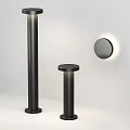 Modern Minimalist Black Floor Lamps With Different Heights And Circular Design