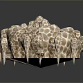 Animal Bones of Various Sizes with Porous Surfaces Arranged on Gray Background