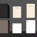 SMETA Modern Refrigerators Freezers Featuring Gray Beige White Colors and Stylish Designs
