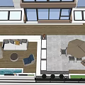 Rooftop Garden Outdoor Space With Sofa Chair Plants And Ambient Lighting