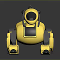 Yellow Robot Dog Design With Modern Pet Like Features And Mechanical Structure 3d model