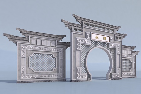 Chinese Gate 3d model