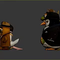 Cartoon Animal Figurines Dressed In Diverse Costumes With Hats And Suits