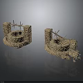 Bird Nests Made Of Stones And Twigs With Unique Circular And Curved Designs