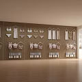 Modern Lingerie Boutique With Wall Mounted Hangers Bras And Panties
