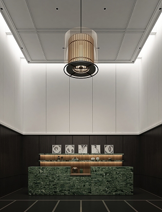 Modern Front Desk Reception Front Desk 3d model