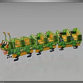 Caterpillar Shaped Green And Orange Toy Train With Colorful Carriages For Kids