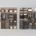 Modern Minimalist Wardrobe Design With Wooden Shelves Drawers And Hanging Storage Areas