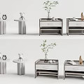 Modern Bedside Tables With Cylindrical Bases Drawer Storage And Decorative Accents