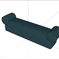 Teal Upholstered Lounge Chair With Curved Armrests And Soft Comfortable Design