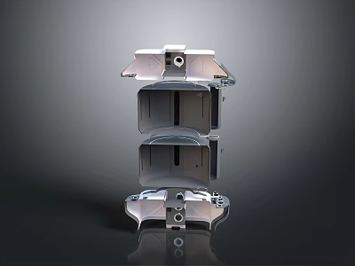 High Precision Metal Weapon Mechanical Components With Sleek Reflective Surface Design 3d model