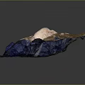 Detailed 3D Terrain Model Featuring Rocky Mountainous Structure And Vegetation Cover