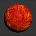 Elegant Red Spherical Chandelier With Golden Texture For Modern Home Decor