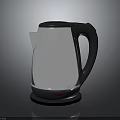 Modern Stainless Steel Electric Kettle With Silver Black Design And Handle