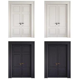 French antique double door 3d model