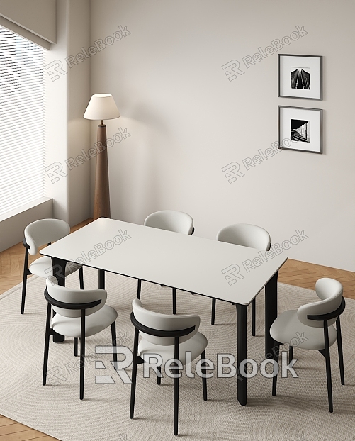 Dining Table and Chair Restaurant model