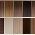Various Wood Grain Wall Paneling Samples In Different Colors For Home Interior 3d model