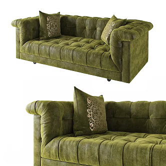 Detat party UP American grass green sofa 3d model