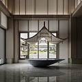New Chinese Style Sales Office Sand Table 3d model