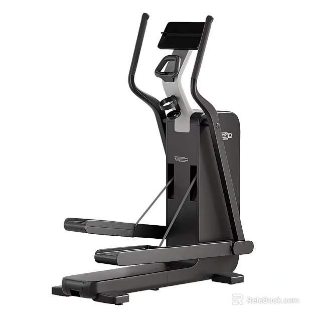 Modern Elliptical Trainer Sports Equipment With Digital Display Ergonomic Handles And Sturdy Pedals 3d model 