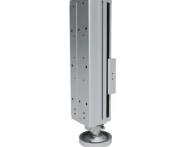 Industrial Metal Vertical Structure With Multiple Holes And Stable Base For Mechanical Applications 3d model