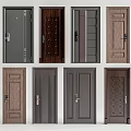 Various Security Doors With Different Designs And Styles For Home Protection 3d model