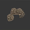 Modern Decorative Natural Stone Pieces With Textured Surfaces And Various Shapes