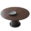 Modern round dining table 3d model