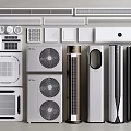 Various Types Of Modern Design Air Conditioners And Fans Wall Mounted Floor Standing Portable Units