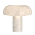 Modern White Marble Table Lamp With Round Top And Cylindrical Stand 3d model