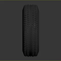 3D Rendered Car Tire With Detailed Tread Pattern Isolated On Gray Background