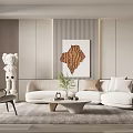 Modern sofa coffee table combination 3d model