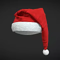 Festive Christmas Santa Hat with Red Body White Brim and Soft White Pom Pom