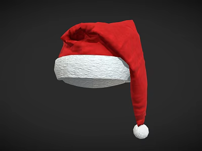 Modern Christmas Hat Santa Hat Low Poly 3d model