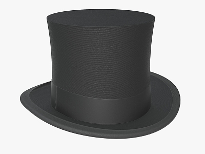 modern hat black top hat model