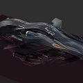 Futuristic Black Car With Sleek Aerodynamic Lines Sharp Edges And Gold Accents