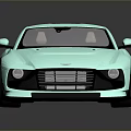 Light Green Sports Car With Sleek Aerodynamic Body Black Alloy Wheels Modern Exterior Design