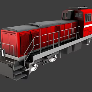 DD200 locomotive train old locomotive train railway train DD200 locomotive train old 3d model