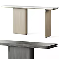 Modern Functional Desk Design With Wooden Top And Sleek Cylindrical Legs