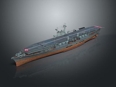 modern aircraft carrier ship 3d model