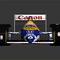 McLaren Honda Formula 1 Race Car With Blue White Yellow Livery And Sponsor Logos