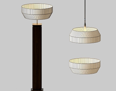 New Chinese lamp combination lamp 3d model