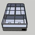 Commercial Glass Top Freezer with Multiple Compartments Transparent Display and Black Design